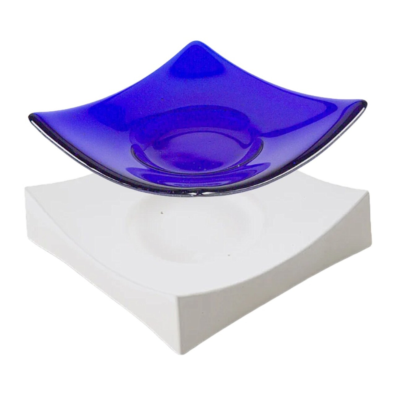 5.9"SQ.-Deep 1.6" Bullseye Circle in Square Mold Glass Fusing